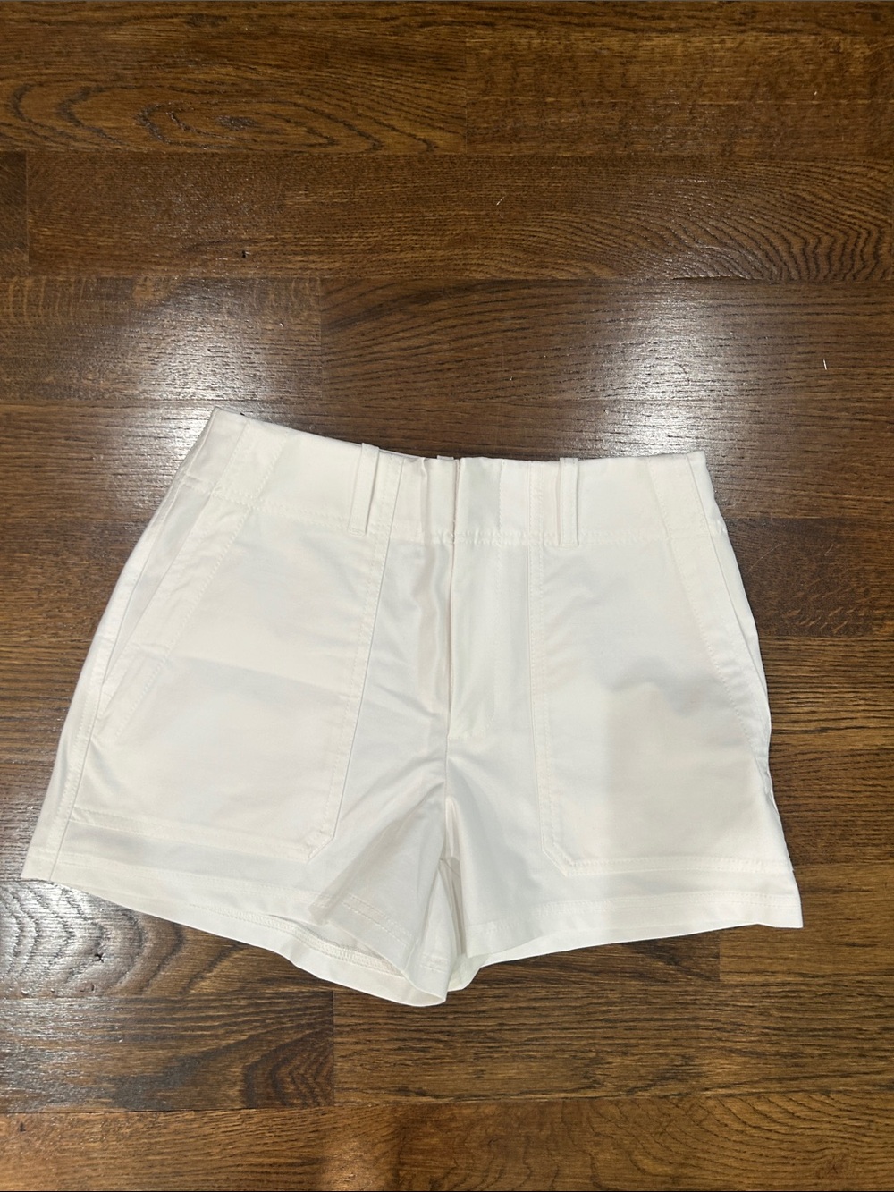 Athleta White High-Waist Utility Shorts